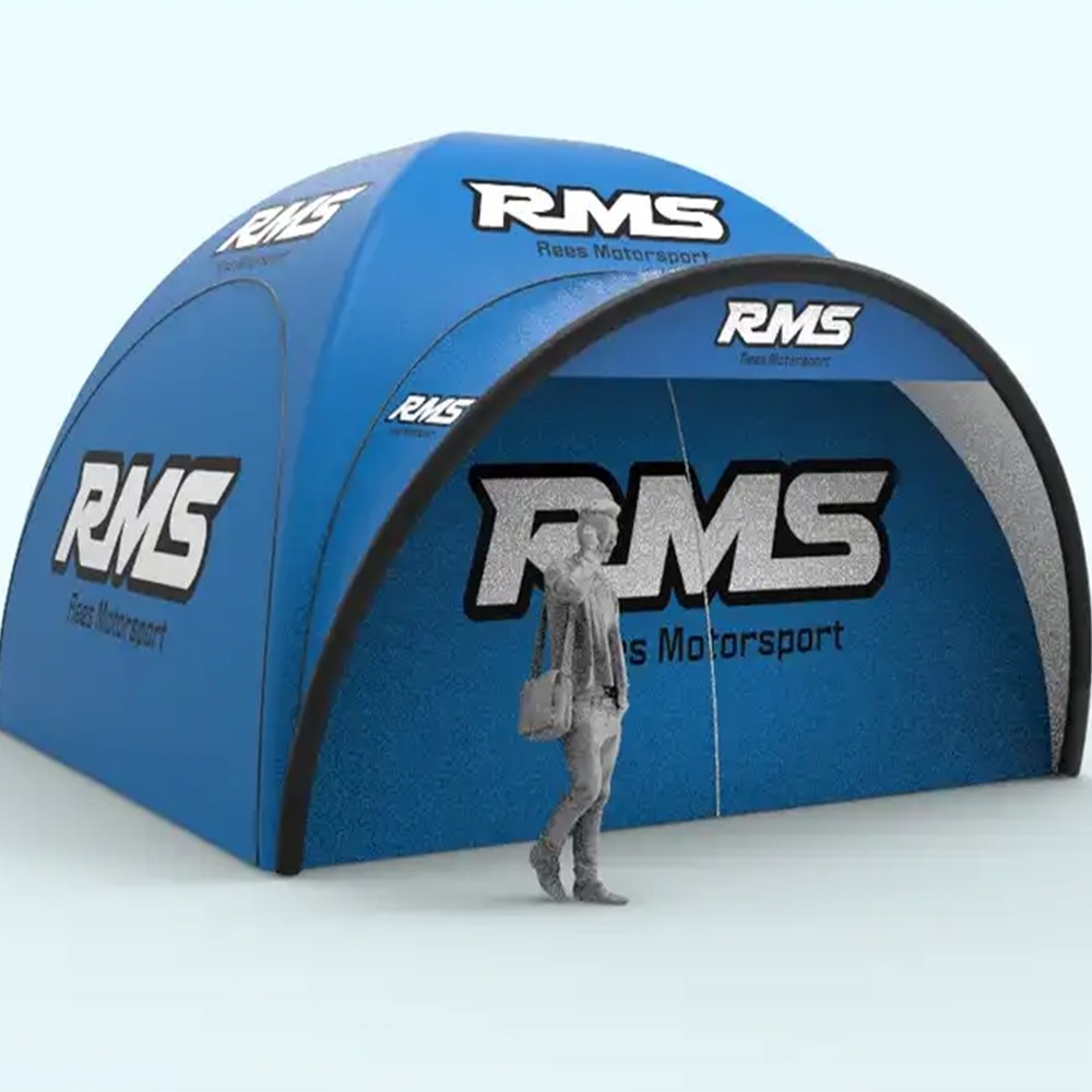 Inflatable tent branded