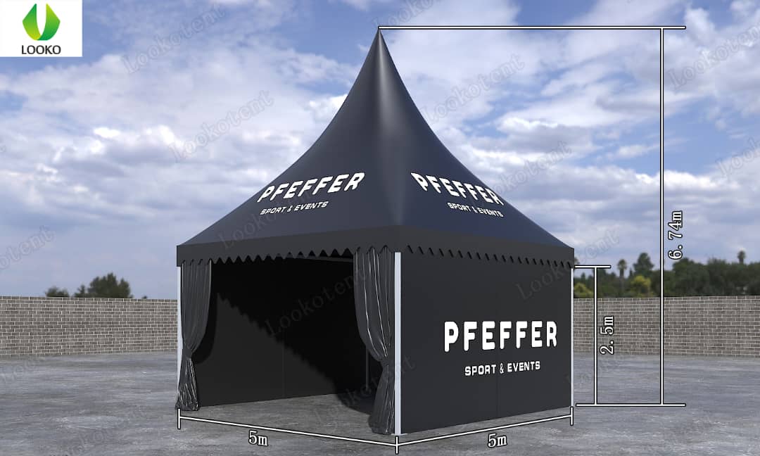 Pagoda tent 5x5m branded